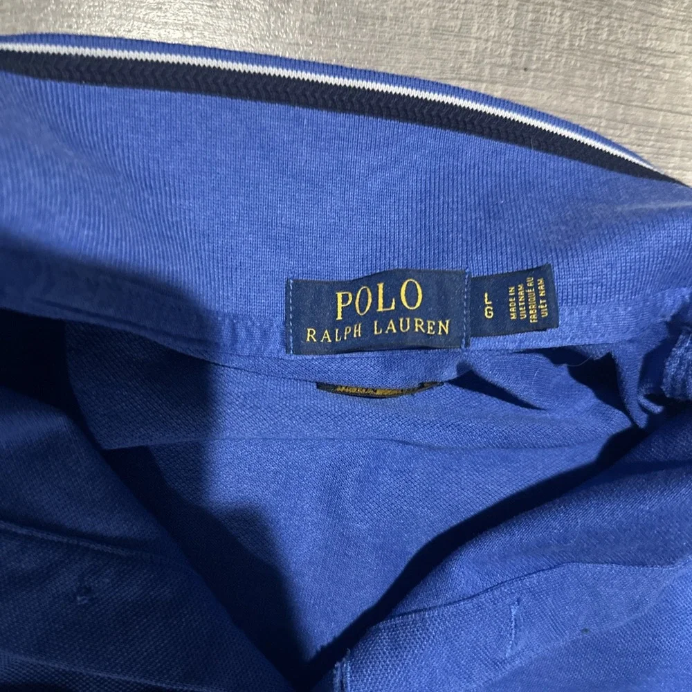 Polo Ralph Lauren Polo Shirt Mens L Custom Slim Fit Pony Casual Short Sleeve